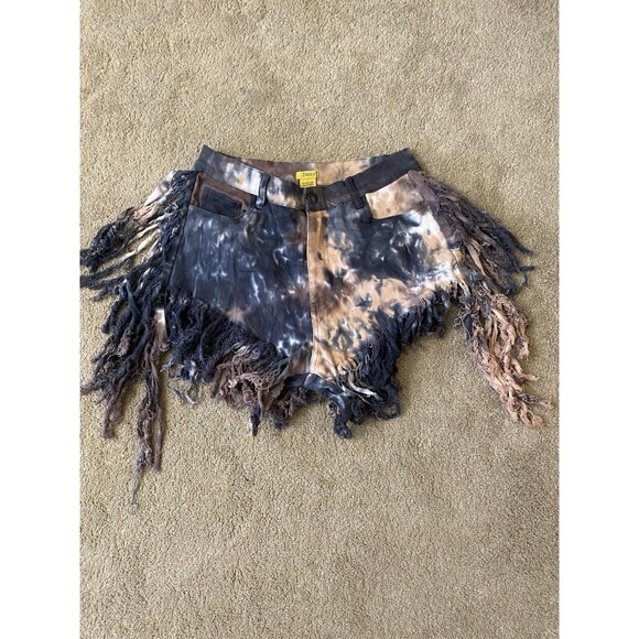 FP Movement by Free People Pants - Daisy Denim Tye Dye Y2K Style Fringe Shorts Size L